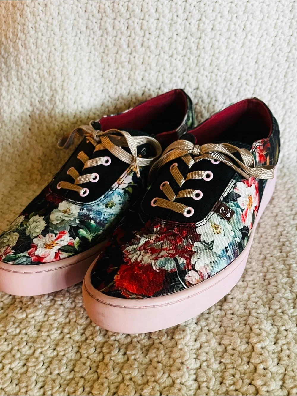 Hot Chocolate Charlotte Floral Sneakers